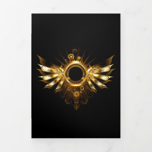 Steampunk wings Tri-Fold announcement
