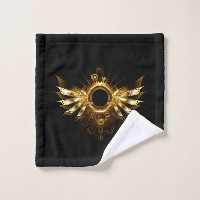 Steampunk wings wash cloth (Wash Cloth)