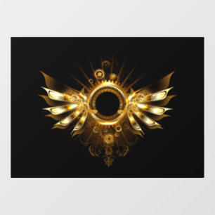 Steampunk wings window cling