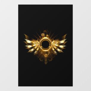 Steampunk wings window cling
