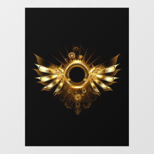 Steampunk wings window cling