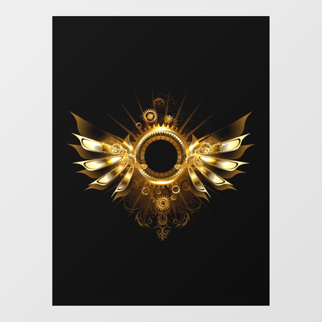 Steampunk wings window cling (Sheet)