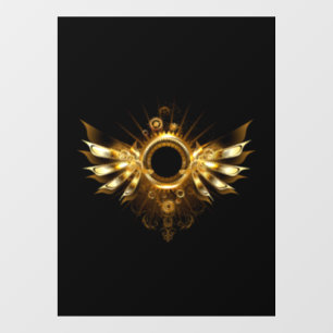 Steampunk wings window cling