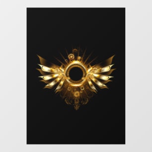 Steampunk wings window cling