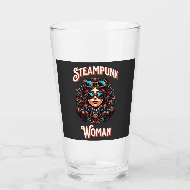 Steampunk Woman Glass (Front)