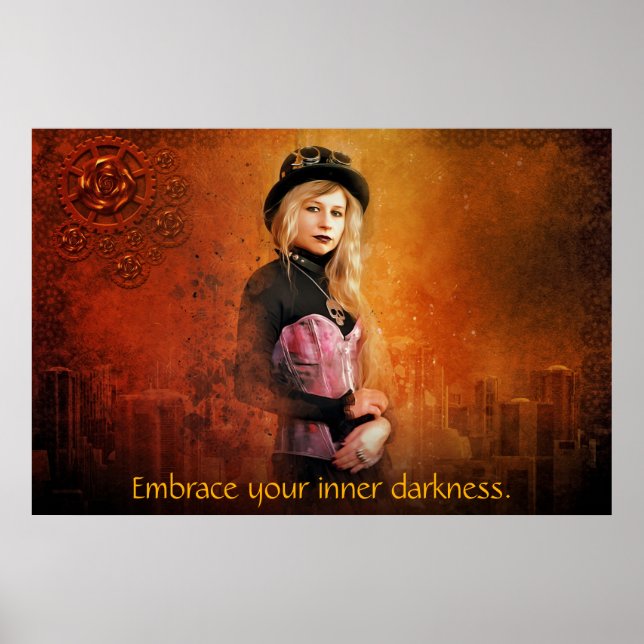 Steampunk woman poster (Front)
