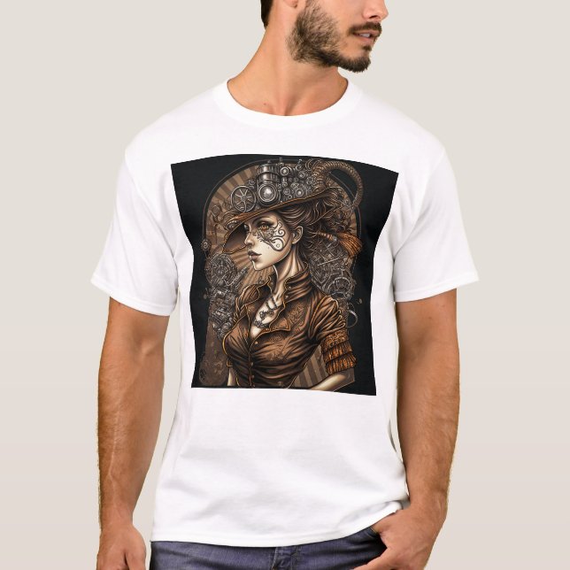Steampunk Woman  T-Shirt (Front)