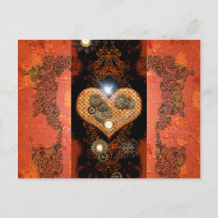 Steampunk, wonderful heart postcard