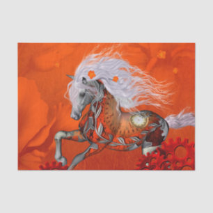 Steampunk, wonderful wild steampunk horse tissue paper