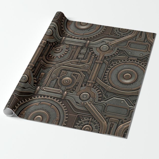 Steampunk Wrappping Paper (Unrolled)