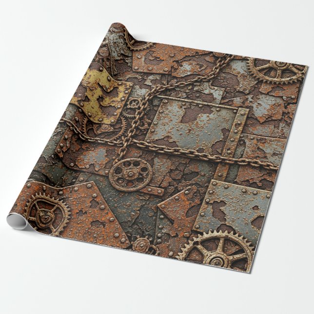 Steampunk Wrappping Paper (Unrolled)
