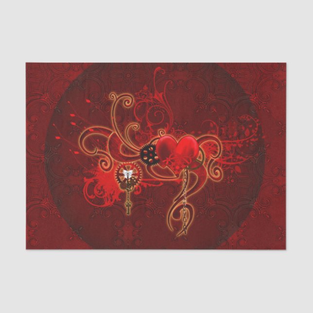 Steampunk, wunderful heart tissue paper (Front)