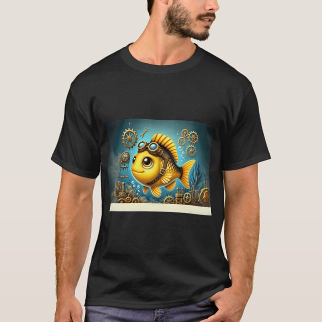 Steampunk Yellow Perch T-Shirt (Front)