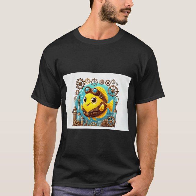 Steampunk Yellow Tang T-Shirt (Front)
