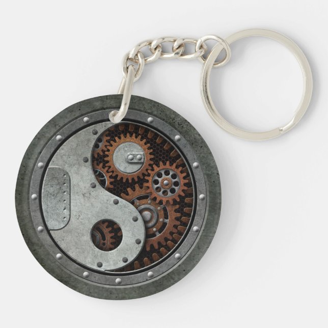 Steampunk Yin Yang Key Ring (Back)