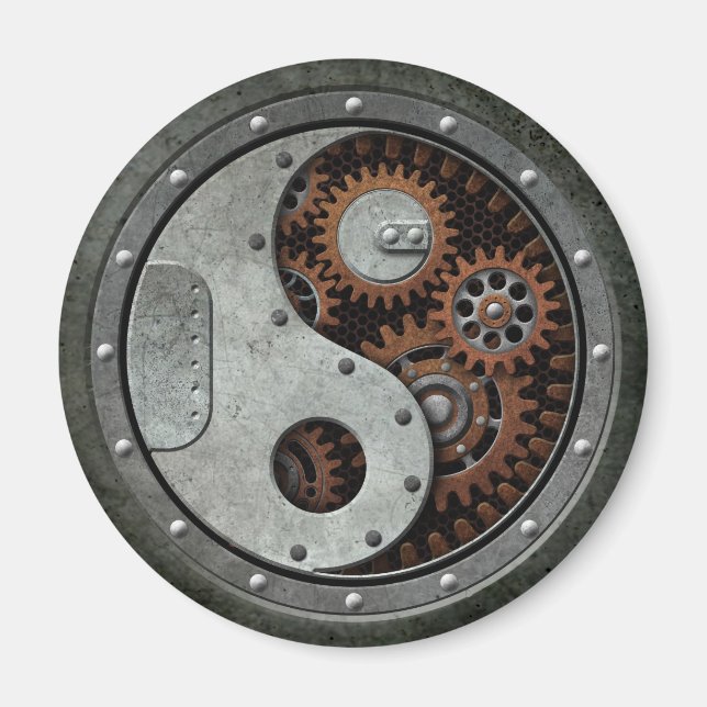 Steampunk Yin Yang Magnet (Front)