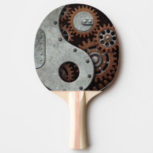 Steampunk Yin Yang Ping Pong Paddle