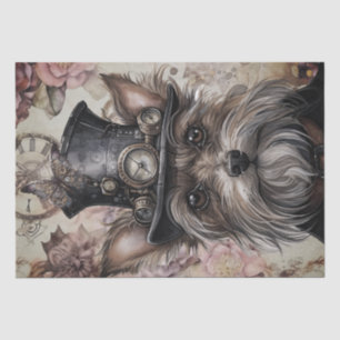 Steampunk Yorkshire Terrier Dog Tissue Paper