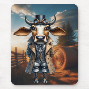 Steampunk Zebu Mousepad