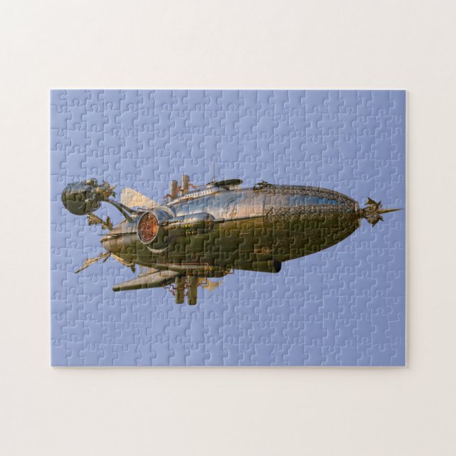STEAMPUNK ZEPPELIN BLIMP JIGSAW PUZZLE (Horizontal)