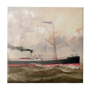 Steamship Louise 1800s Tile