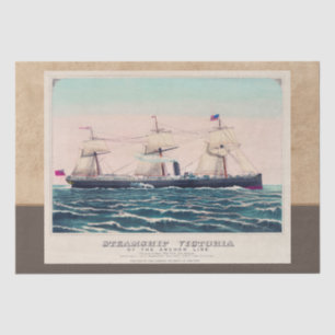Steamship Victoria of Anchor Line,1876 Decoupage Tissue Paper