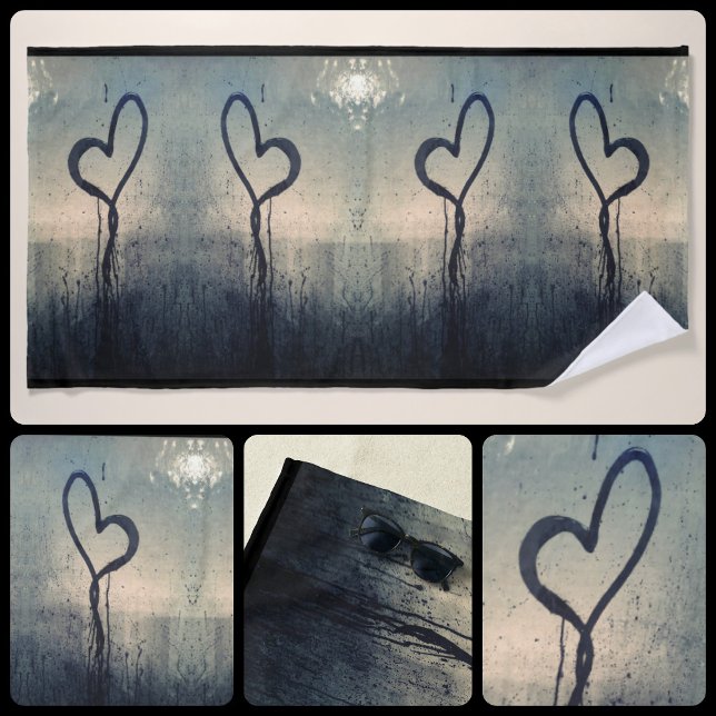 Steamy Hearts Beach Towel (Creator Uploaded)