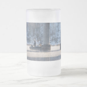 Steamy Winter Fishing Table Rock Lake Frosted Glas Glass Beer Mug