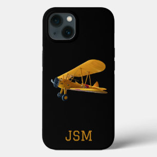 Stearman Biplane Aeroplane Photo,Aviation,Monogram iPhone 13 Case