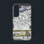 Stearman Biplane Samsung Galaxy Case<br><div class="desc">This Vintage Aeroplane drawing, featuring a rotary engine Stearman biplane, was created by pencil artist Kelli Swan. The original black and white pencil drawing was hand-tinted with colour details, yielding this final look. The artwork is titled "Stearman". Kelli Swan specialises in the beautiful and striking effect of black and white...</div>