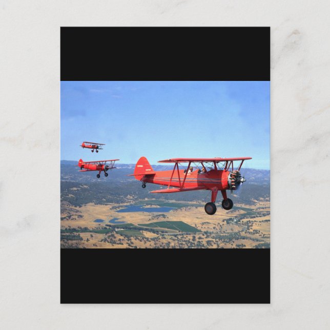 Stearman, PT-17, 1943_Classic Aviation Postcard (Front)