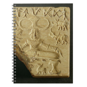 Steatite Pasupati seal, Mohenjodaro, 2300-1750 BC Notebook