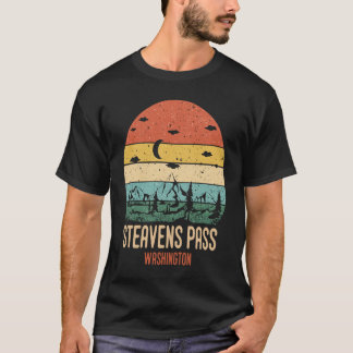 Steavens Pass Washington Mountains Hiking Vintage T-Shirt