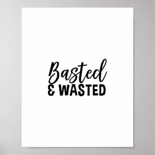 Sted And Wasted Happy Thanksgiving Funny Group Mat Poster