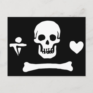 Stede Bonnet authentic pirate flag Postcard