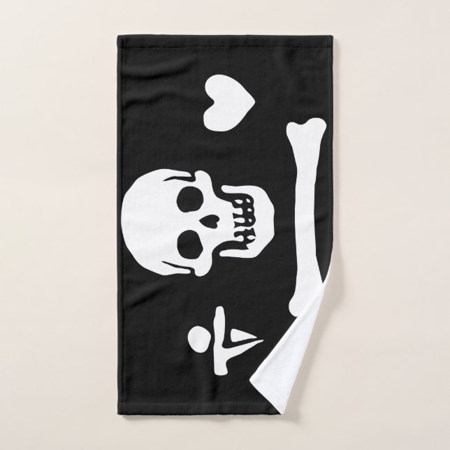 Stede Bonnet Pirate Flag Jolly Roger Hand Towel (Hand Towel)