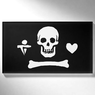 Stede Bonnet Pirate Flag Jolly Roger Name Tag