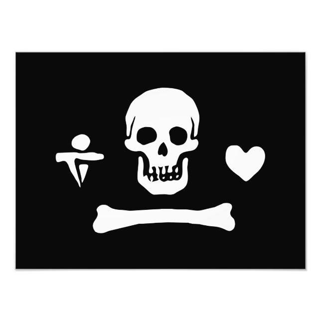 Stede Bonnet Pirate Flag Jolly Roger Photo Print (Front)