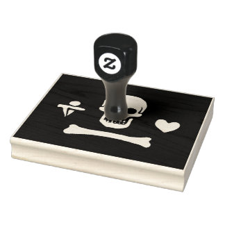 Stede Bonnet Pirate Flag Jolly Roger Rubber Stamp