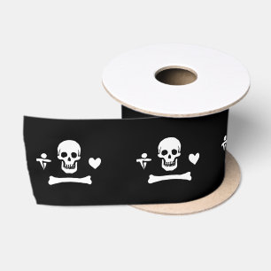 Stede Bonnet Pirate Flag Jolly Roger Satin Ribbon