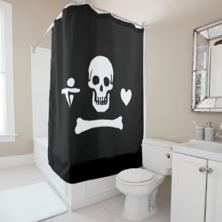 Stede Bonnet Pirate Flag Jolly Roger Shower Curtain