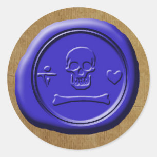 Stede Bonnet Pirate Flag Wax Seal Sticker