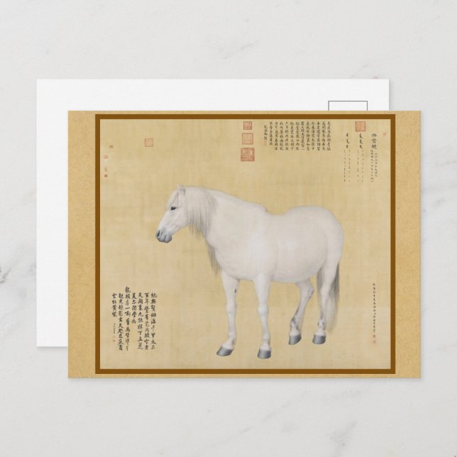 Steed - A Horse Named Benxiaocong Chinese Fine Art Postcard (Front/Back)
