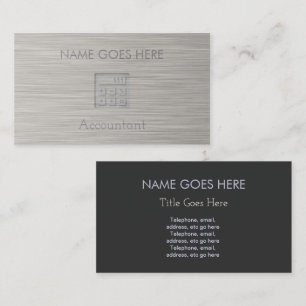 "Steel" Accountant Business Cards