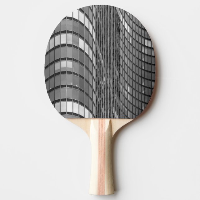 Steel and glass curtain wall of modern ping pong paddle (Front)