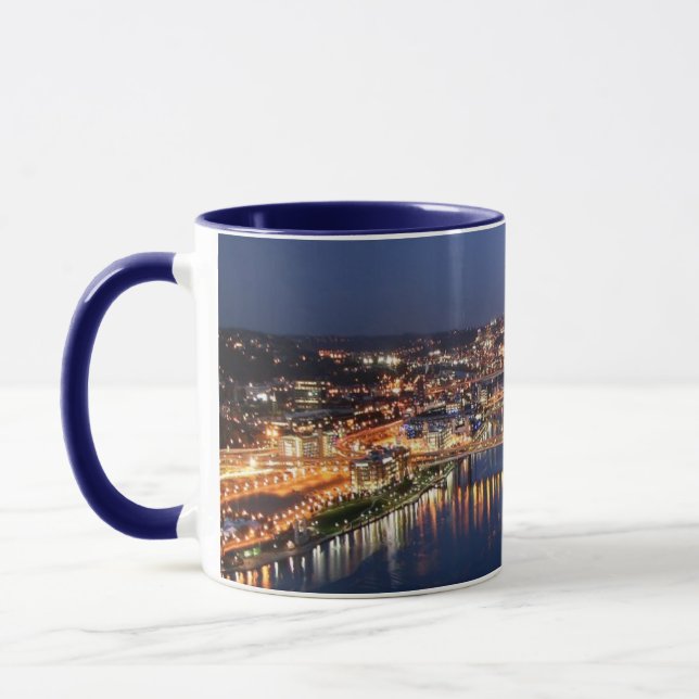 Steel and Indigo Sandwich Mug (Left)