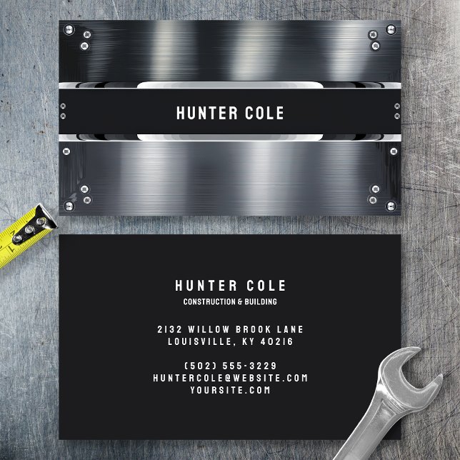 Steel and Metal Industrial Business Card (Creator Uploaded)