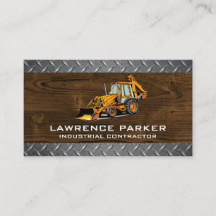 Steel and Wood   Bulldozer Business Card