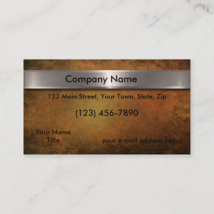 Steel Bar Rusty Iron Business Card