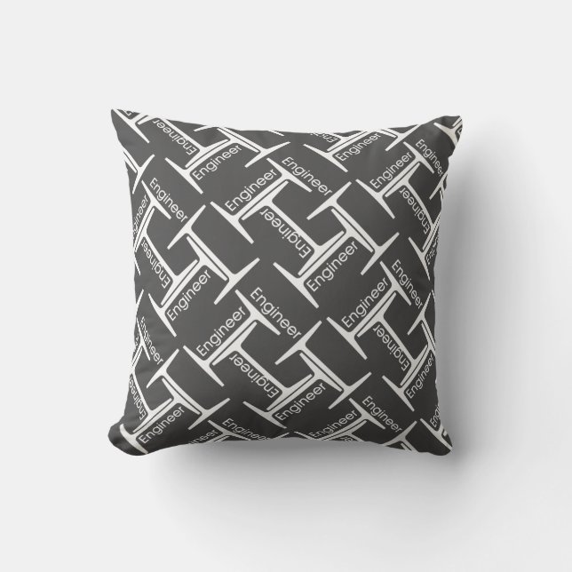 Steel Beam Engineer Pattern Cushion (Front)
